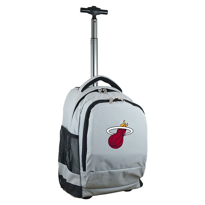 Miami Heat Premium Wheeled Backpack, Grey