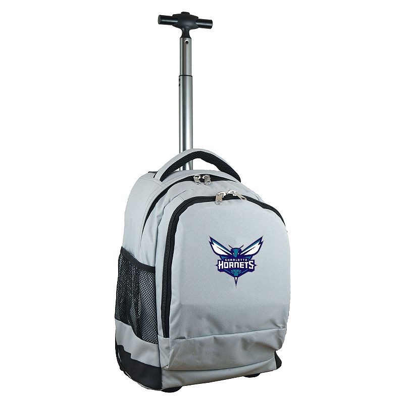 Charlotte Hornets Premium Wheeled Backpack, Grey