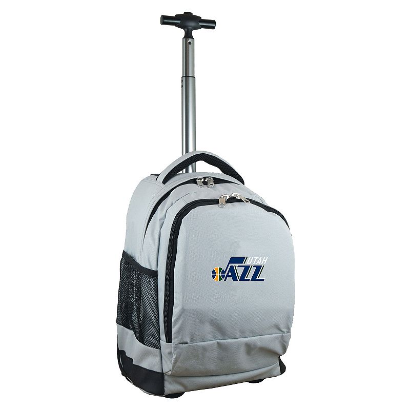 Utah Jazz Premium Wheeled Backpack, Grey