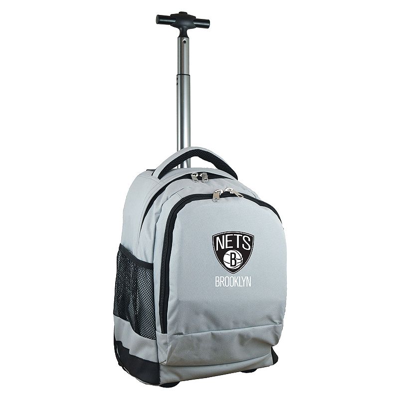 Brooklyn Nets Premium Wheeled Backpack, Grey