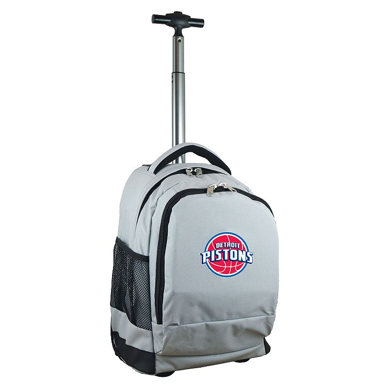 Detroit Pistons Premium Wheeled Backpack, Grey