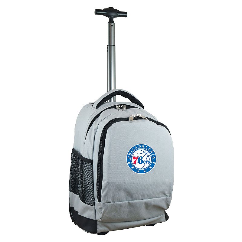 Philadelphia 76ers Premium Wheeled Backpack, Grey