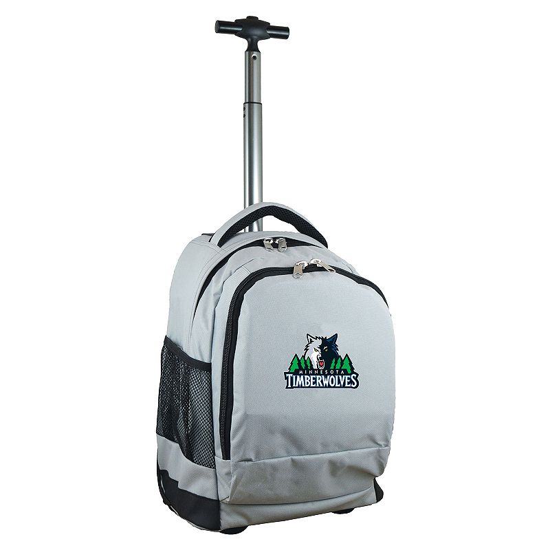 Minnesota Timberwolves Premium Wheeled Backpack, Grey