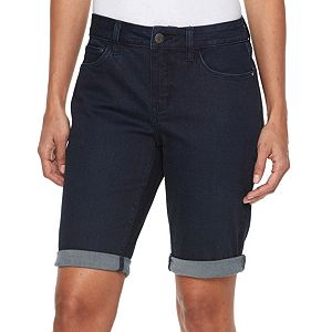 Women's Croft & Barrow® Cuffed Jean Bermuda Shorts