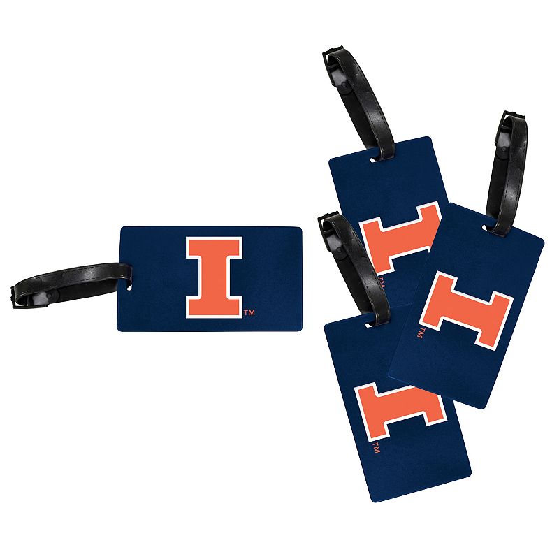Illinois Fighting Illini 4-Pack Luggage Tag Set