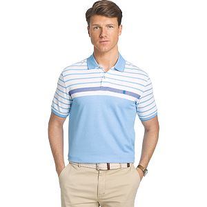 Men's IZOD Advantage Classic-Fit Colorblock & Engineer-Striped Performance Polo