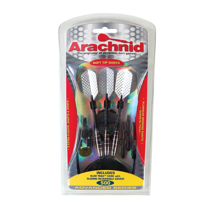 Arachnid 3-pk. Gunmetal-Finished Soft Dart Set, Multicolor