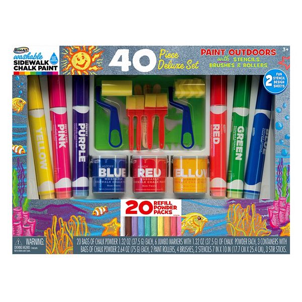 Washable Sidewalk Chalk Paint Markers from RoseArt 