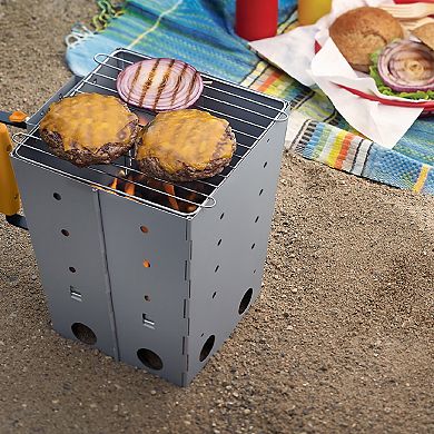 Outset Collapsible Camping Grill & Chimney Starter