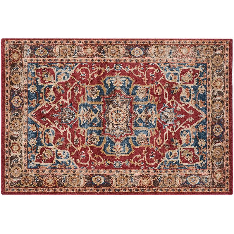 Safavieh Bijar Tehran Framed Floral Rug, Red, 5X7.5 Ft