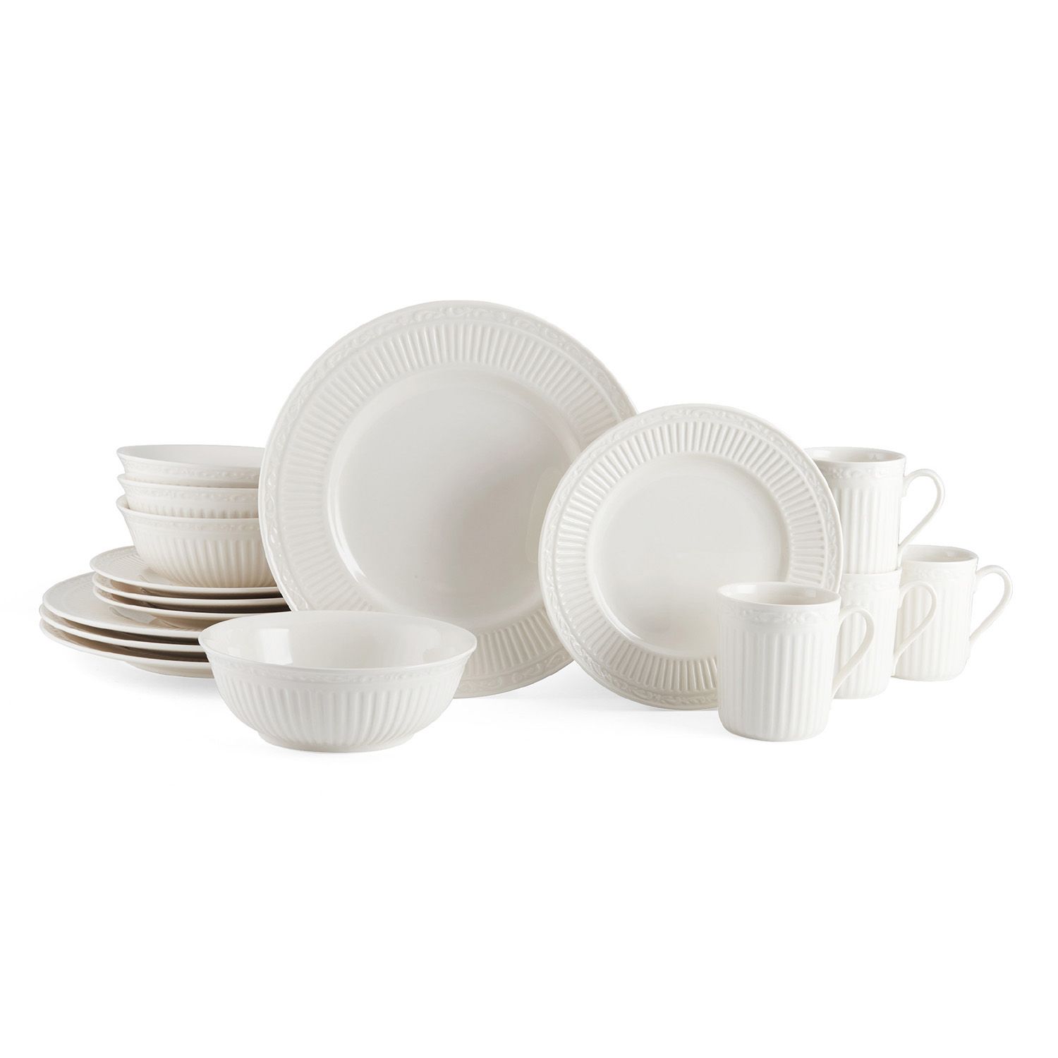 Cheers® White 40 Piece Dinnerware Set, Service for 8 – Mikasa