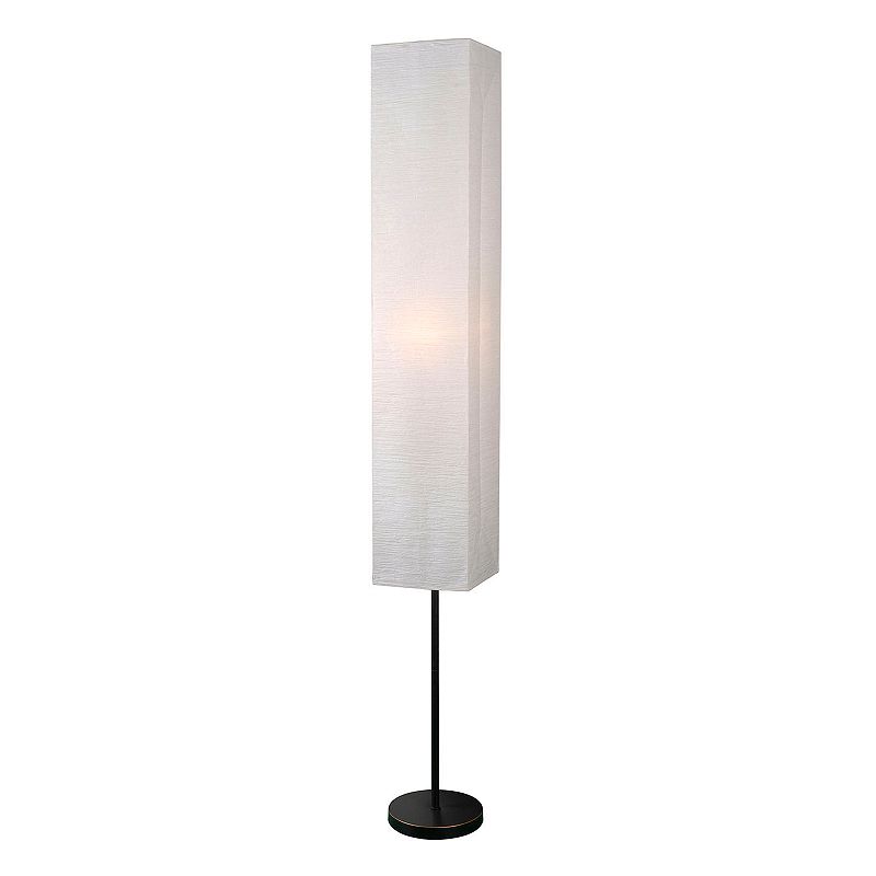 Kenroy Home Modern White Floor Lamp, Brown