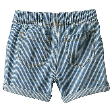 Baby Boy Jumping Beans® Denim Striped Roll Cuff Shorts