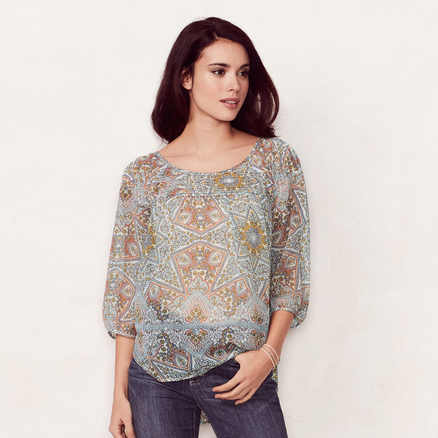 kohls womens peasant tops