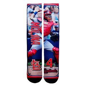 Men's For Bare Feet St. Louis Cardinals Yadier Molina Trading Card Socks