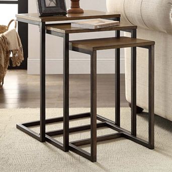 Carolina Living Addison Chairside Nesting Table 3 pc Set