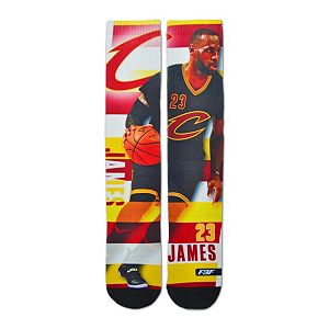 Men's For Bare Feet Cleveland Cavaliers LeBron James Pro Stripe Crew Socks