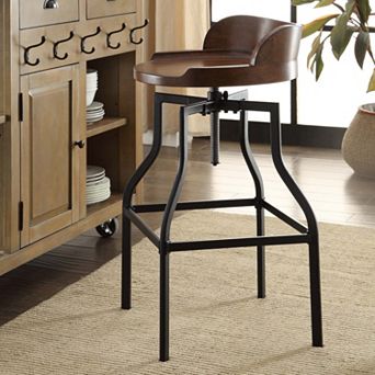 Carolina Living Marais Rustic Industrial Adjustable Stool