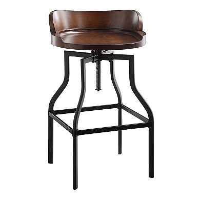 Carolina Living Marais Rustic Industrial Adjustable Stool