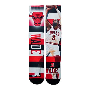 Men's For Bare Feet Chicago Bulls Dwyane Wade Pro Stripe Crew Socks