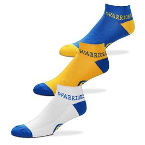 Men's For Bare Feet Golden State Warriors 3-Pack Low-Cut Socks