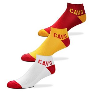 Men's For Bare Feet Cleveland Cavaliers 3-Pack Low-Cut Socks