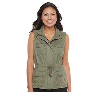 Juniors' Candie's® Eyelet Utility Vest