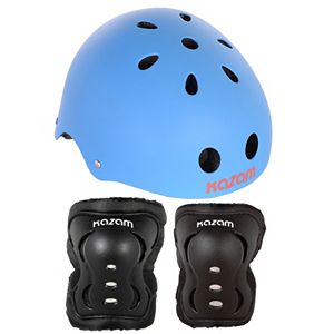 KaZam Multi-Sport Helmet, Knee Pads & Elbow Pads Set
