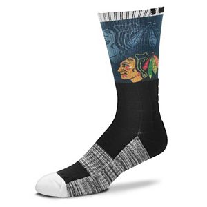 Adult For Bare Feet Chicago Blackhawks Blackout Socks