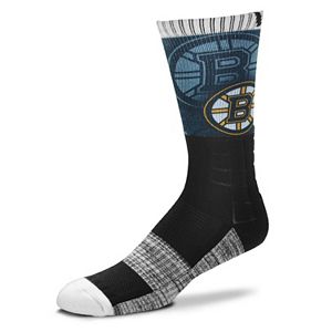 Adult For Bare Feet Boston Bruins Blackout Socks