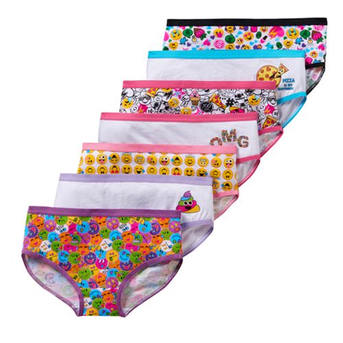 Girls 410 Emojination 7pk. Hipster Panties