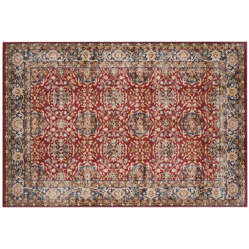 Safavieh Bijar Tabriz Framed Floral Rug, Red, 5X7.5 Ft