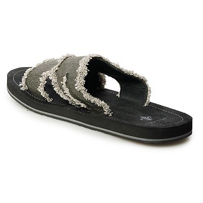 Mens frayed flip flops hot sale