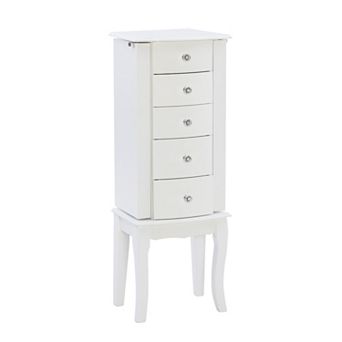 White 4-Drawer Jewelry Armoire