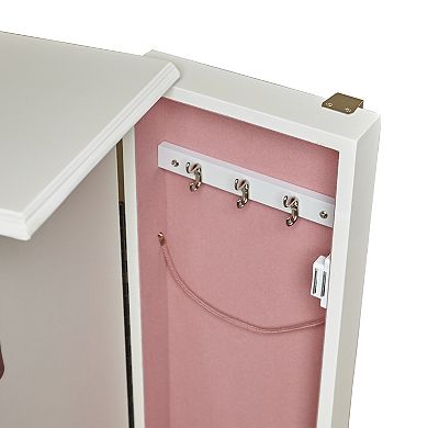 White 4-Drawer Jewelry Armoire