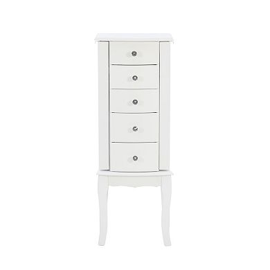 White 4-Drawer Jewelry Armoire
