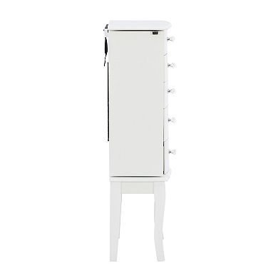 White 4-Drawer Jewelry Armoire