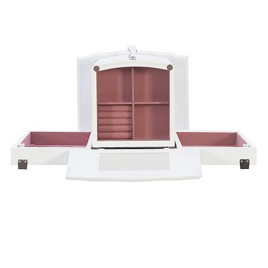White 4-Drawer Jewelry Armoire