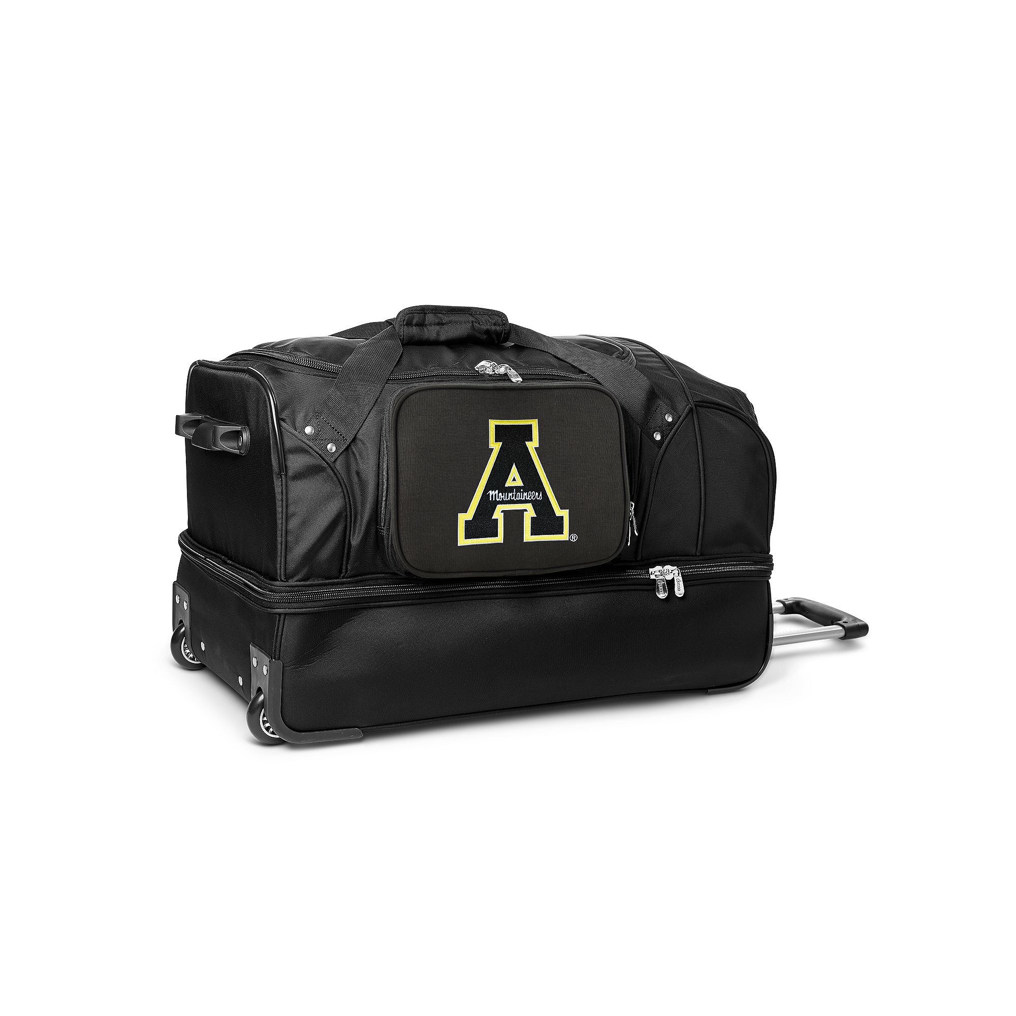 Appalachian State Mountaineers 27-Inch Wheeled Drop-Bottom Duffle Bag, App 