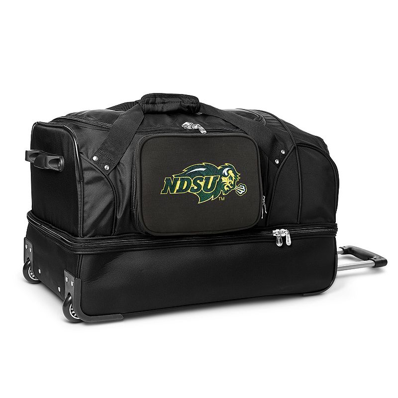 North Dakota State Bison 27-Inch Wheeled Drop-Bottom Duffle Bag, Black, 27