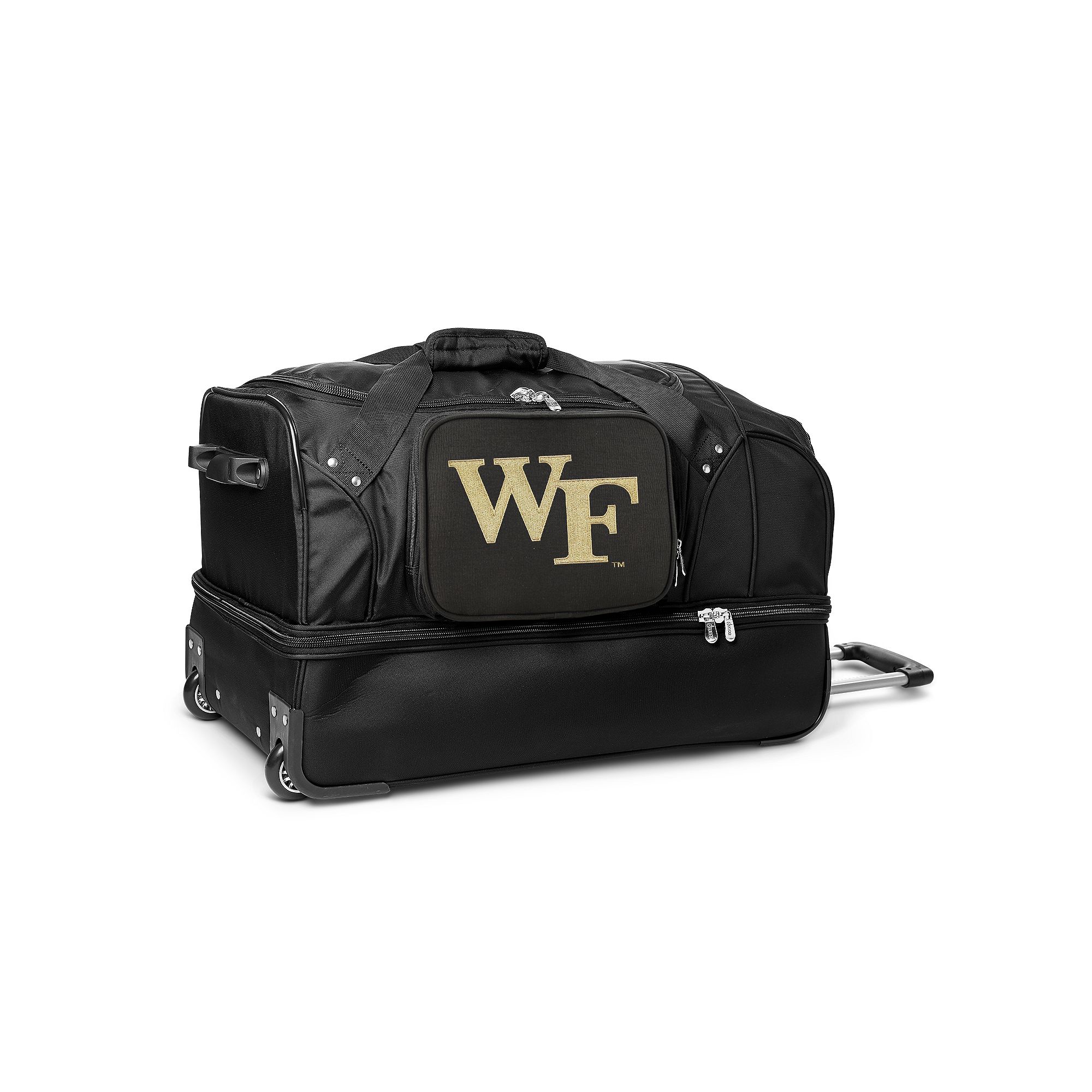 Wake Forest Demon Deacons 27-Inch Wheeled Drop-Bottom Duffle Bag, Wfu Team