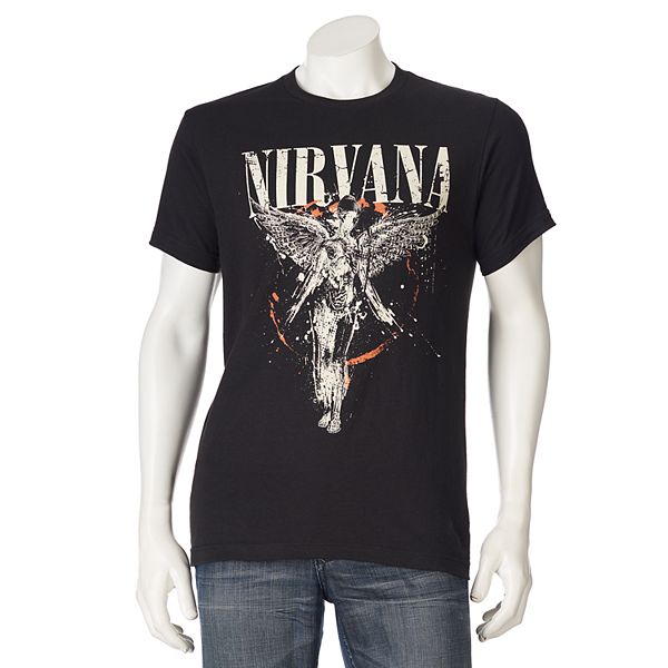 Nirvana t shirt mens sale