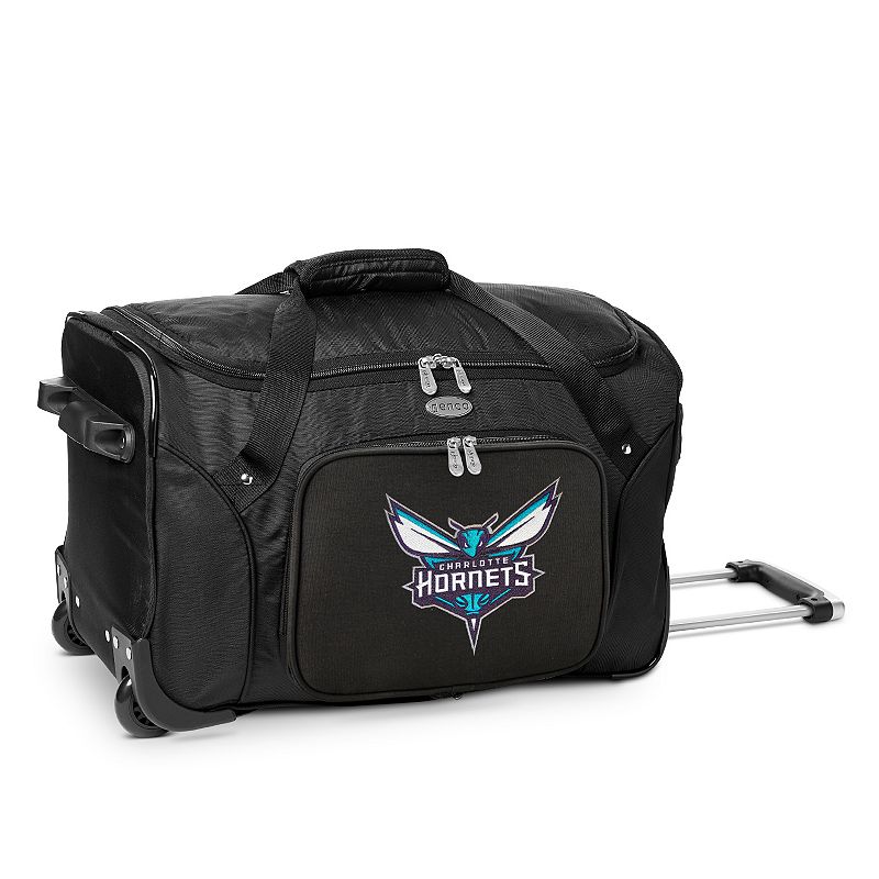 Charlotte Hornets 22-Inch Wheeled Carry-On Duffle Bag, Black, ROLNG DUFF