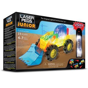 Laser Pegs Junior 3-in-1 Construction Vehicles Lighted Construction Toy