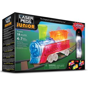 Laser Pegs Junior 3-in-1 Trains Lighted Construction Toy