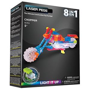 Laser Pegs 8-in-1 Chopper Lighted Construction Toy