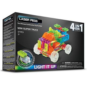 Laser Pegs 4-in-1 Mini Super Truck Lighted Construction Toy