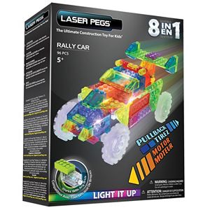 Laser Pegs 8-in-1 Rally Car Lighted Construction Toy