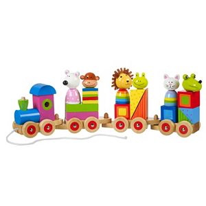 Orange Tree Toys Wooden Animal Puzzle Train