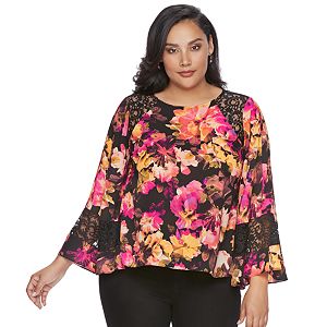Plus Size Jennifer Lopez Floral Caftan Top